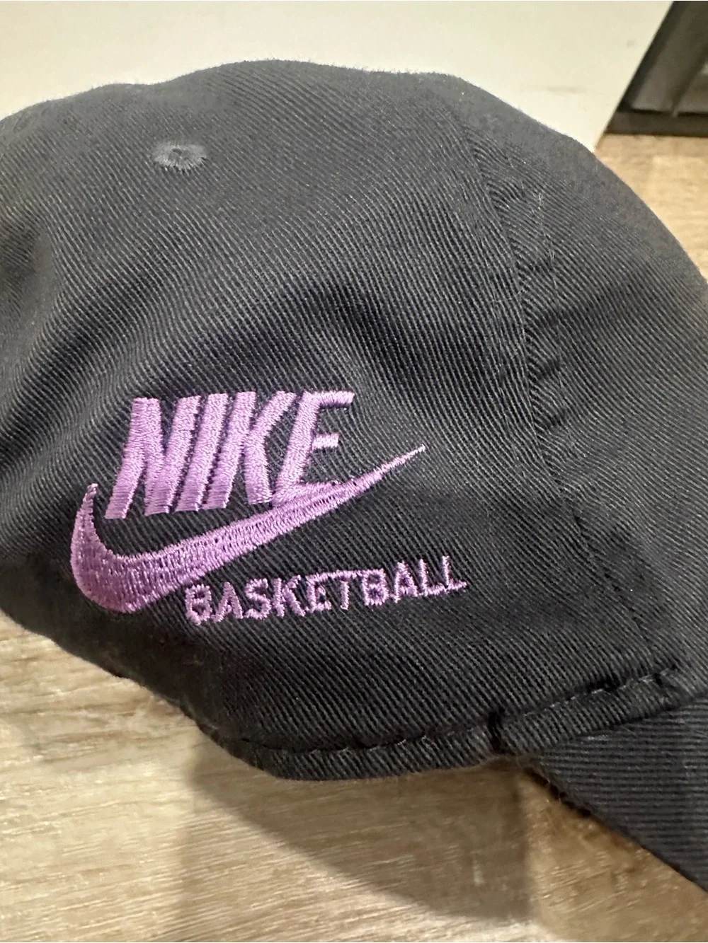 Nike Black Dad hat with Green & Purple EYBL Patch